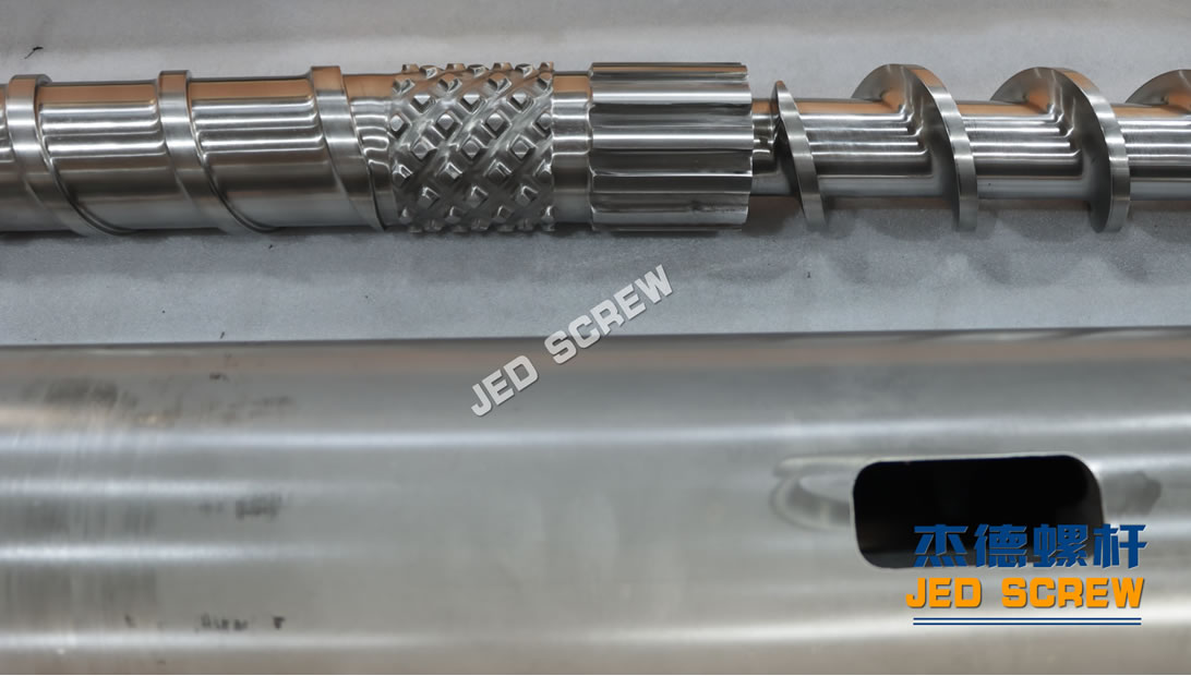 杰德 出口越南的单排气造粒机螺杆机筒 技术精湛 塑化优良-舟山市杰德机械有限公司